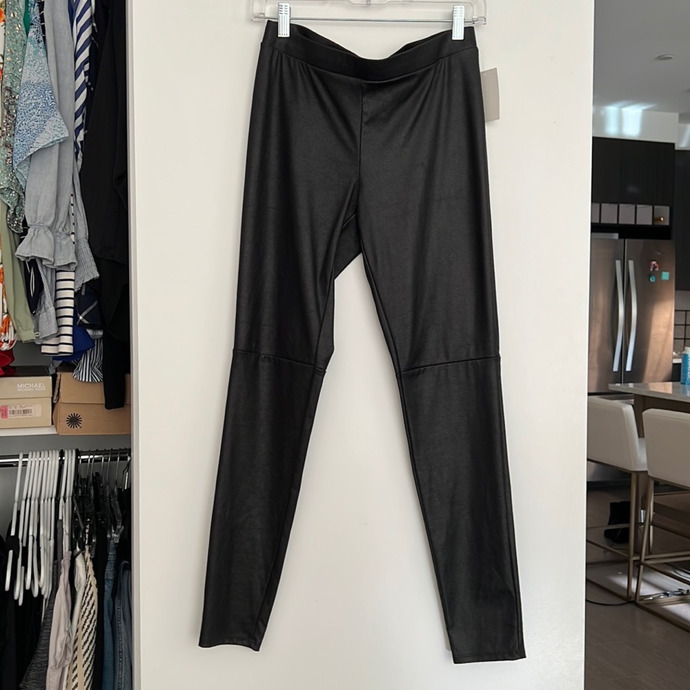 Trouve black faux leather leggings